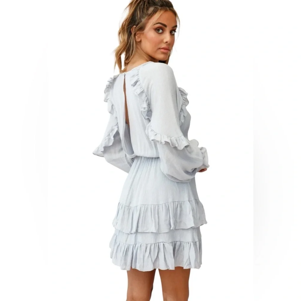 saints+secrets Ruffle Dress Size Medium NWT - Picture 2 of 12